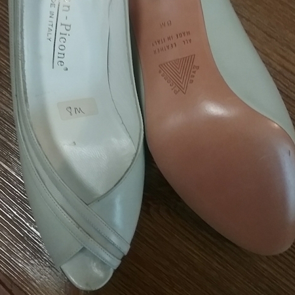 Evan Picone lite gray peep toe heels size 8 - Picture 7 of 15